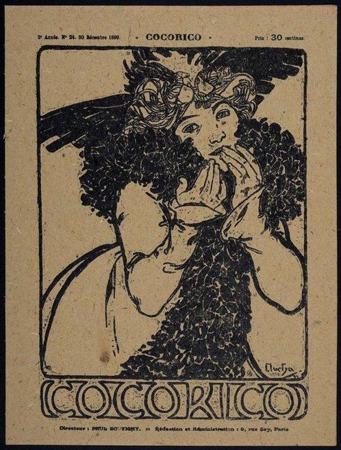 Alphonse Mucha (1860-1939) - Cocorico #1, Antiek en Kunst, Antiek | Meubels | Stoelen en Banken
