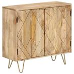 vidaXL Dressoir 80x30x75 cm massief mangohout, Huis en Inrichting, Kasten | Dressoirs, Verzenden, Nieuw, 50 tot 100 cm, 25 tot 50 cm