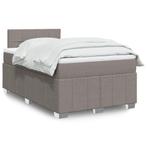 vidaXL Boxspring met matras stof taupe 120x190 cm, Huis en Inrichting, Slaapkamer | Bedden, Verzenden, Nieuw, 190 cm of minder