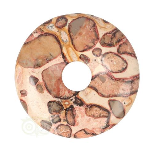Kalkooliet - Leopardiet (oncoliet) Donut Nr 8 - Ø 4 cm, Sieraden, Tassen en Uiterlijk, Edelstenen, Nieuw, Verzenden