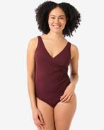 HEMA Dames badpak medium support donkerrood, Kleding | Dames, Verzenden, Nieuw