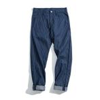 Maat S - Spijkerbroek Gestreepte Retro Navy Broek, Verzenden, Nieuw