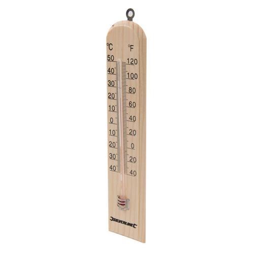 Silverline Houten thermometer - kwikvrij - binnen en buit..., Audio, Tv en Foto, Weerstations en Barometers, Nieuw, Ophalen of Verzenden