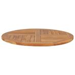vidaXL Tafelblad rond 2,5 cm 90 cm massief teakhout, Huis en Inrichting, Tafels | Eettafels, Verzenden, Nieuw