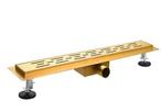 Douchegoot RVS 90 cm geborsteld messing / goud, Doe-het-zelf en Verbouw, Sanitair, Ophalen of Verzenden, Nieuw, Rvs, Douche