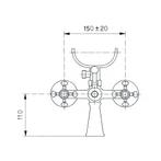 Badmengkraan Sapho Antea met Handdouche 2-knop 11 cm Chroom, Ophalen of Verzenden, Nieuw