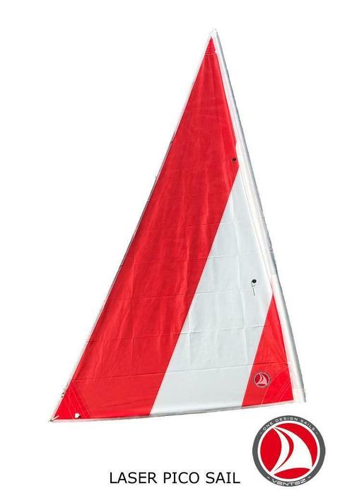 Ventoz Laser Pico Grootzeil - Rood-Wit Zeil, nieuw!, Watersport en Boten, Zeilen en Zeiltoebehoren, Minder dan 15 m², Grootzeil
