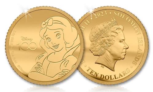 Gouden munt 100 jaar Disney - Sneeuwwitje 2023, Postzegels en Munten, Munten en Bankbiljetten | Verzamelingen, Verzenden