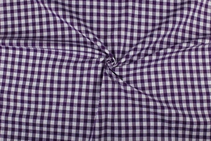 Geruite stof paars wit geruit - 10mm geruit, Hobby en Vrije tijd, Stoffen en Lappen, 120 cm of meer, 200 cm of meer, Paars, Nieuw