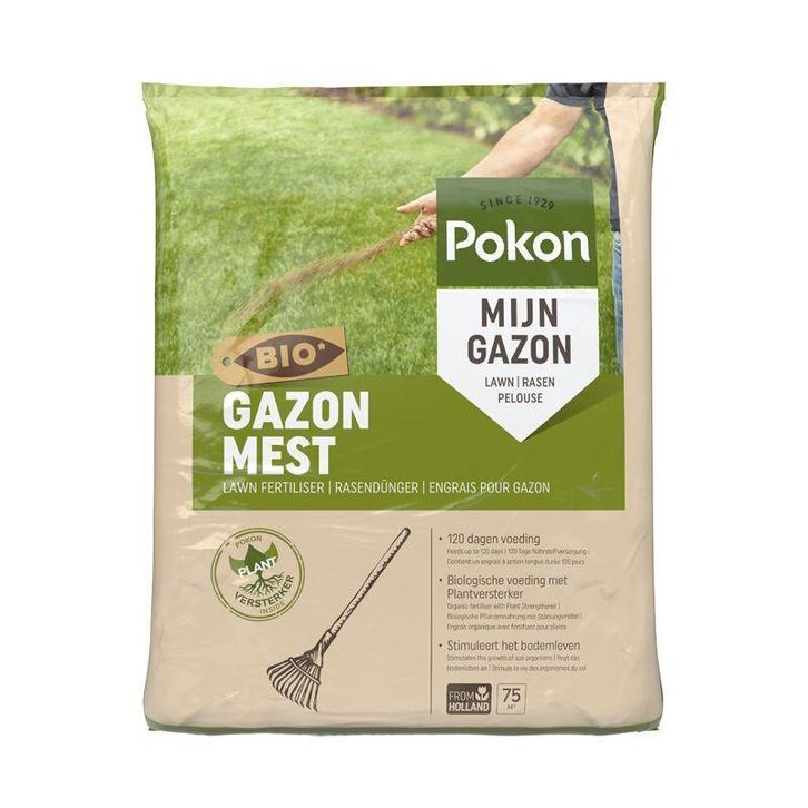Pokon Bio Gazonmest voor 75m2, Tuin en Terras, Aarde en Mest, Ophalen of Verzenden
