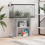 vidaXL Aquariumstandaard 80x35x60 cm bewerkt hout betongrijs, Verzenden, Nieuw