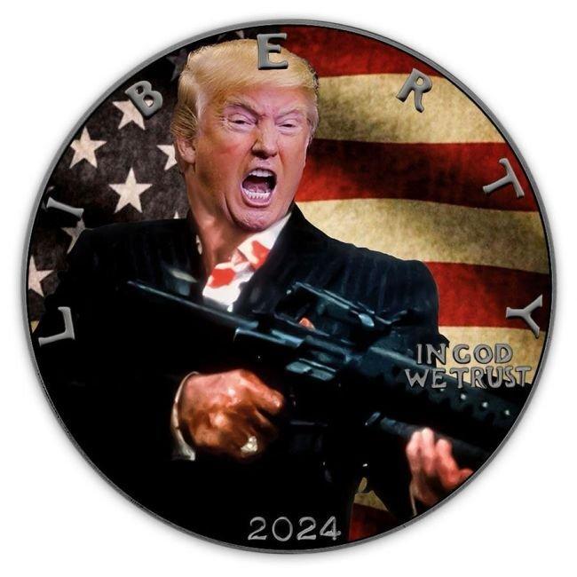 Verenigde Staten. 1 Dollar 2024 1 oz American Silver Eagle, Postzegels en Munten, Edelmetalen en Baren