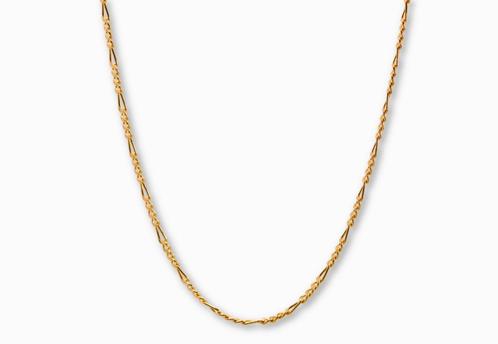 Gouden Figaro schakelketting 14K, Sieraden, Tassen en Uiterlijk, Kettingen, Goud, Nieuw, Goud, Verzenden