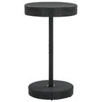vidaXL Tuintafel 60,5x106 cm poly rattan zwart, Verzenden, Nieuw