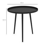 TRUUSK Buitenbijzettafel, Tuintafel, Ronde Terrastafel, Staa, Tuin en Terras, Overige Tuin en Terras, Verzenden, Nieuw