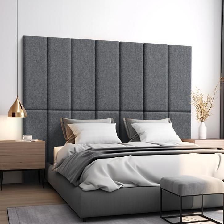 Gestoffeerde wandpanelen Carpino set van 2 stof 90x30 cm don, Doe-het-zelf en Verbouw, Platen en Panelen, Verzenden