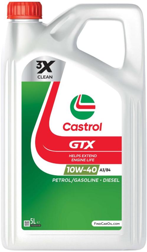 Castrol GTX 10W-40 A3/B4 | 5 Liter, Auto diversen, Onderhoudsmiddelen, Ophalen of Verzenden