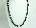 Halsketting - 18 karaat Witgoud Onyx - Onyx ketting, Sieraden, Tassen en Uiterlijk, Kettingen, Nieuw