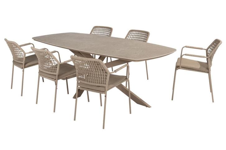 Taste by 4 Seasons Barista tuinset latte met Prado tuintafel, Tuin en Terras, Tuinsets en Loungesets, Ophalen of Verzenden