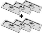 GGM Gastro | (6 stuks) RVS GN deksel 1/4 | GDY14#SET6 |, Verzenden
