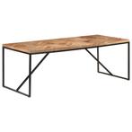 vidaXL Eettafel 200x90x76 cm massief acaciahout en mangohout, Verzenden, Nieuw