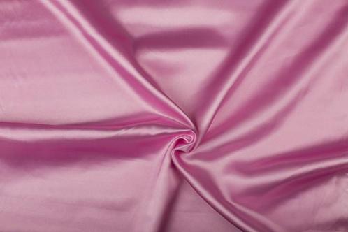 Glanzende stof roze - Satijn stof 50m op rol, Hobby en Vrije tijd, Stoffen en Lappen, 200 cm of meer, Nieuw, 120 cm of meer, Polyester