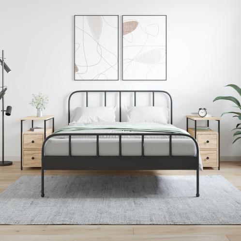 vidaXL Nachtkastjes 2 st 30x60x60 cm bewerkt hout sonoma, Huis en Inrichting, Slaapkamer | Nachtkastjes, Nieuw, 45 tot 65 cm, Hout