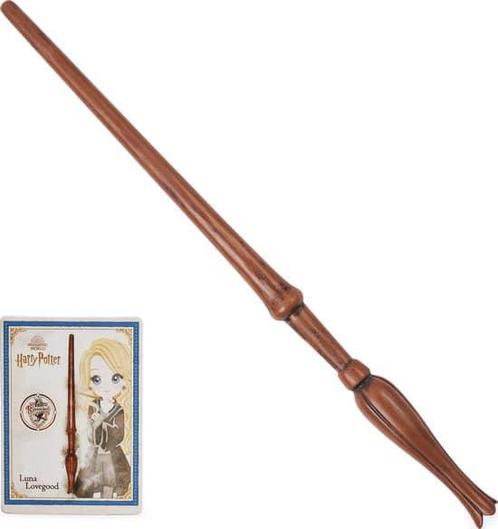 Harry Potter - Loena Leeflang Toverstaf - Met Spreukenkaart, Kinderen en Baby's, Speelgoed | Overig, Zo goed als nieuw, Ophalen of Verzenden