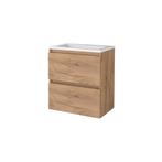 Badmeubelset BWS Salt 60x39cm Greeploos 2 Lades Met Wastafel, Ophalen of Verzenden, Nieuw, Chroom, Bad