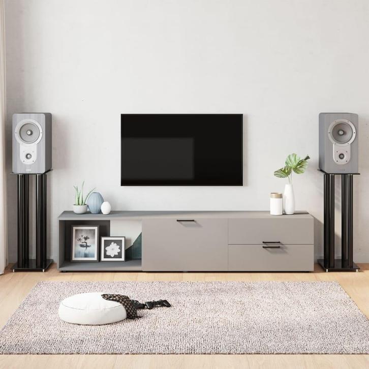 vidaXL Luidsprekerstandaards 2 st 4 pijlers gehard glas, Muziek en Instrumenten, Standaards, Nieuw, Verzenden