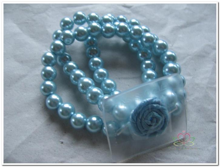 Corsage Polscorsage-armband Avery Lichtblauw Polscorsage Kle, Huis en Inrichting, Woonaccessoires | Kunstplanten en Kunstbloemen