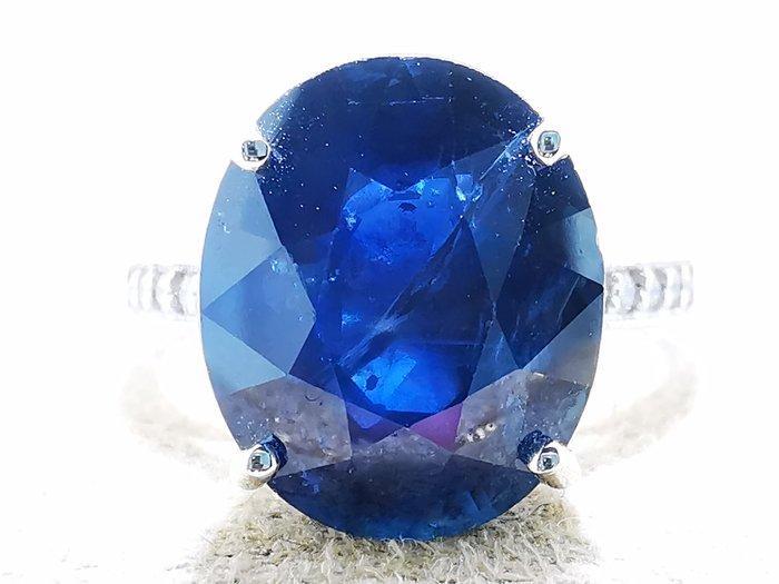 Zonder Minimumprijs - Ring - 18 karaat Witgoud, Zafiro, Sieraden, Tassen en Uiterlijk, Ringen