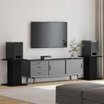 vidaXL Luidspreker standaards 2 pcs Zwart Eiken 30 x 30 x 40, Muziek en Instrumenten, Standaards, Verzenden, Nieuw