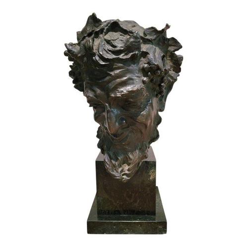 Vincenzo Gemito (Napoli, 1852 - 1929) - sculptuur, Testa di, Antiek en Kunst, Antiek | Keramiek en Aardewerk