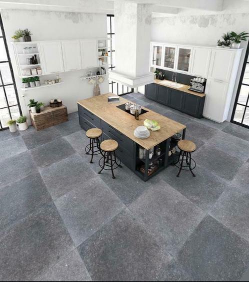 Restpartij vloertegels B&amp;B Bluestone Grey 2.0  90x90, Doe-het-zelf en Verbouw, Tegels, 60 cm of meer, 60 cm of meer, Nieuw