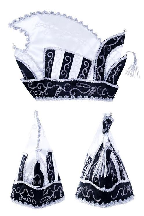 Prins Carnaval Steek Muts Zwart Prinsenmuts Raad Elf Zilver, Kleding | Heren, Carnavalskleding en Feestkleding, Nieuw, Overige maten