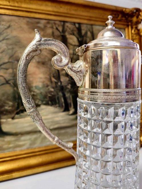 Very Large - Karaf - Glas, Verzilverd, Antiek en Kunst, Antiek | Meubels | Tafels