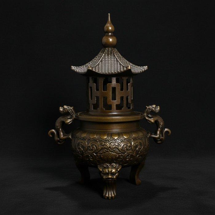 Pagode wierookbrander - Brons - China - Eind 20e eeuw, Antiek en Kunst, Antiek | Overige Antiek