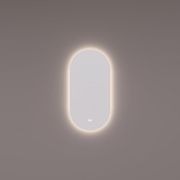 HIPP Design spiegel Ovaal-Recht PVD Geborsteld Gun Metal met, Huis en Inrichting, Woonaccessoires | Spiegels, Ophalen of Verzenden