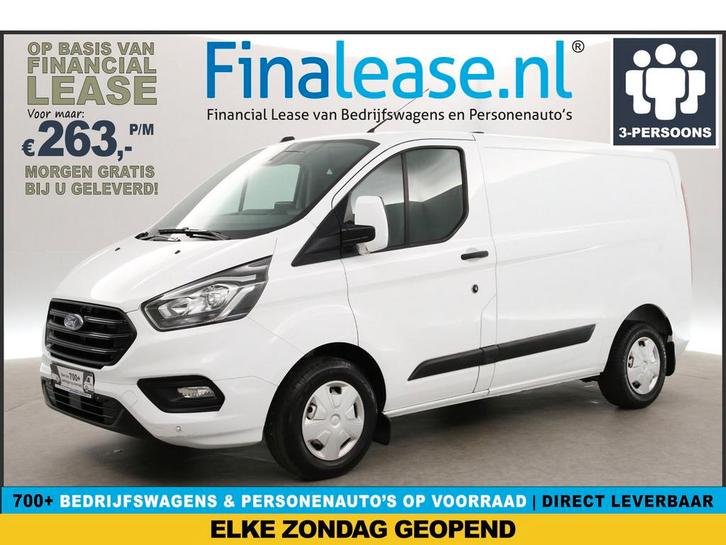 Ford Transit Custom 300 2.0 TDCI L1H1 Limited Airco Camera, Auto's, Bestelauto's, Lease, Handgeschakeld, Diesel, Ford, Wit, Verzenden