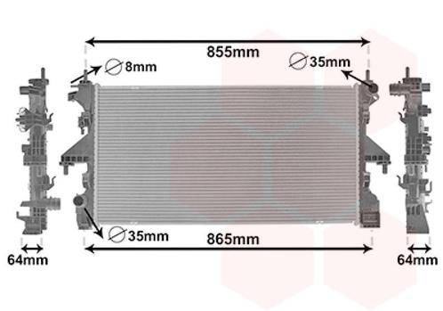 RADIATOR VOOR FIAT DUCATO 2006-2014 1617244180, Auto-onderdelen, Airco en Verwarming, Nieuw, Ophalen of Verzenden