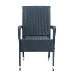 Polyrotan Tuinstoelen Yoro - 4-delig - Zwart - Stapelbaar, Tuin en Terras, Tuinstoelen, Verzenden, Nieuw