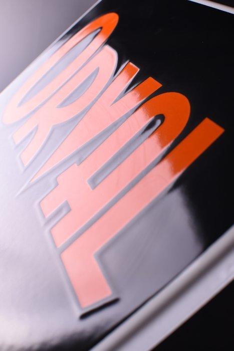 ORVAL - Emaille bord - XXL ORVAL; emaille bord met, Antiek en Kunst, Antiek | Wandborden en Tegels