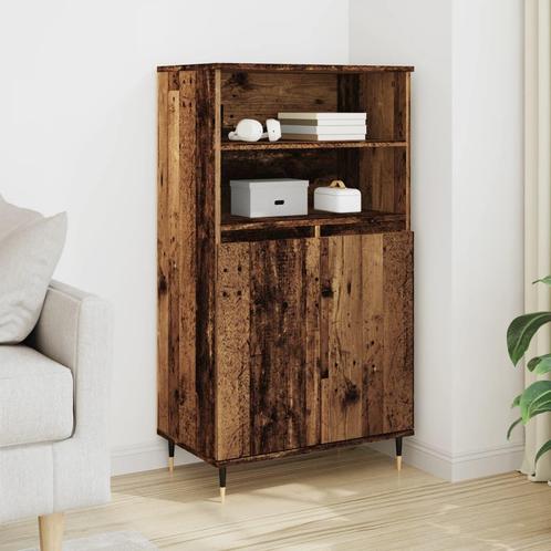 vidaXL buffetkast 60x36x110 cm bewerkt hout oud houtkleurig, Huis en Inrichting, Kasten | Buffetkasten, 25 tot 50 cm, Nieuw, Overige houtsoorten
