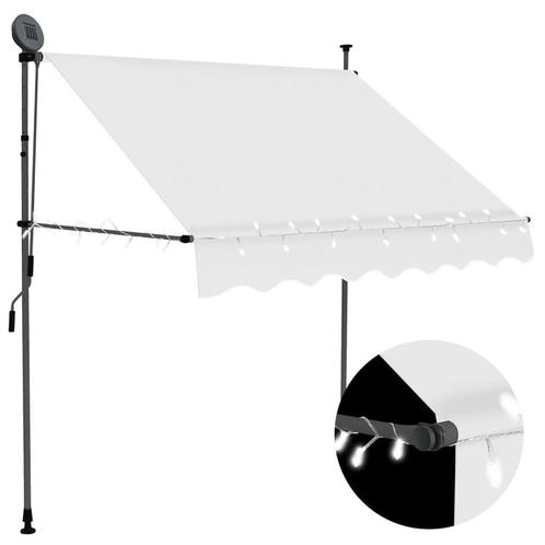 vidaXL Luifel handmatig uitschuifbaar met LED 200 cm, Tuin en Terras, Zonneschermen, Nieuw, Verzenden