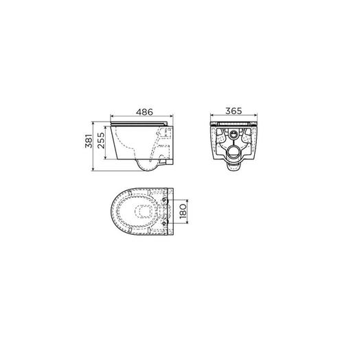 Toilet met Fontein Clou InBe Glanzend Wit, Doe-het-zelf en Verbouw, Sanitair, Ophalen of Verzenden