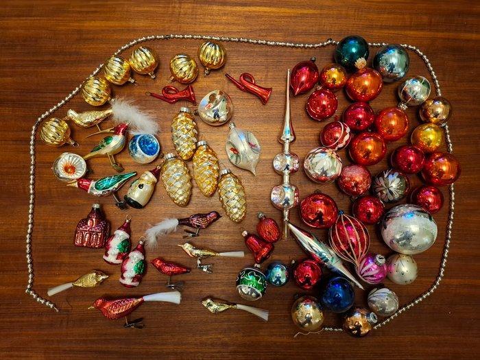 Kerstballen (65) - Glas - vintage en antiek kerst, Diversen, Kerst