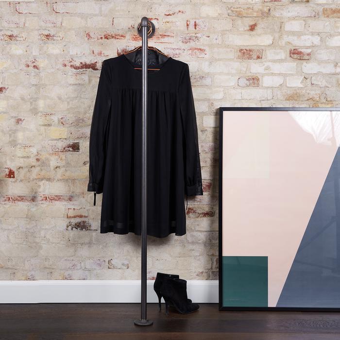 Industrieel Kledingrek Grenoble | Zwart 26.9 mm | Vloer/Wand, Kleding | Dames, Kledingrekken, Ophalen of Verzenden