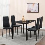 Diningset / Eetkamerset Dalya - Eettafel & 4 Eetkamerstoelen, Huis en Inrichting, Stoelen, Verzenden, Nieuw
