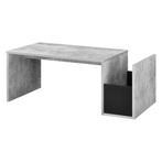 Salontafel Bollnas met opbergvak 90x45x35 betonlook zwart, Huis en Inrichting, Tafels | Salontafels, Verzenden, Nieuw